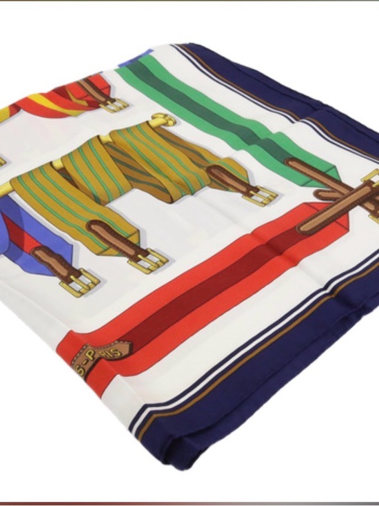 Accessories - Hermes Colorful Equestrian Print Silk Scarf - Multicolor